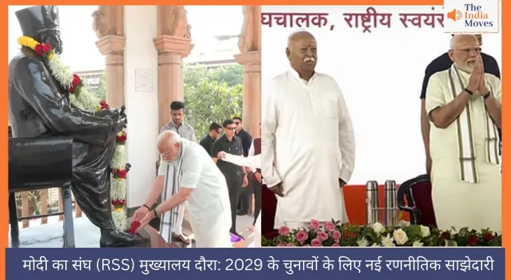 मोदी का संघ (RSS) मुख्यालय दौरा: 2029 के चुनावों के लिए नई रणनीतिक साझेदारी
